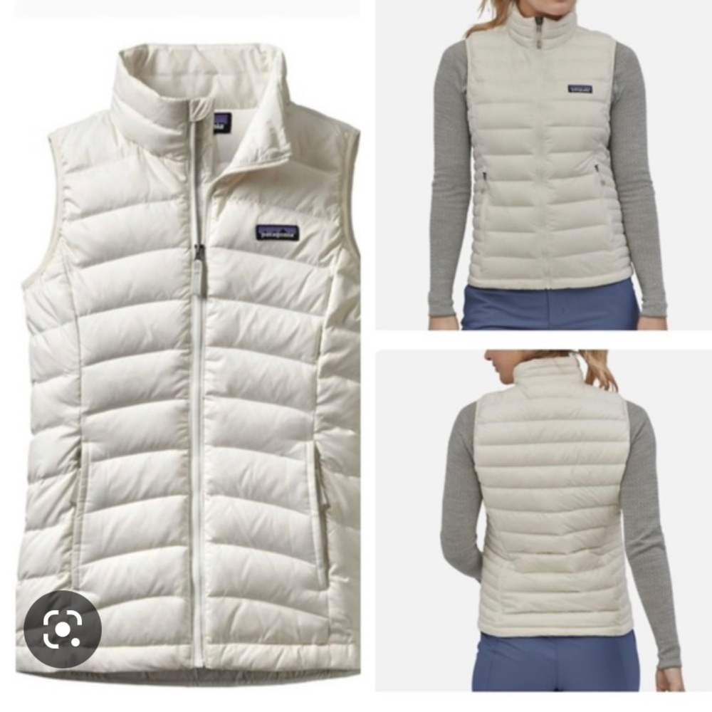 Patagonia kids Down Sweater Vest size Med. in Birch White.